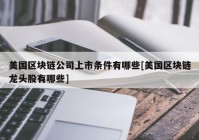 美国区块链公司上市条件有哪些[美国区块链龙头股有哪些]